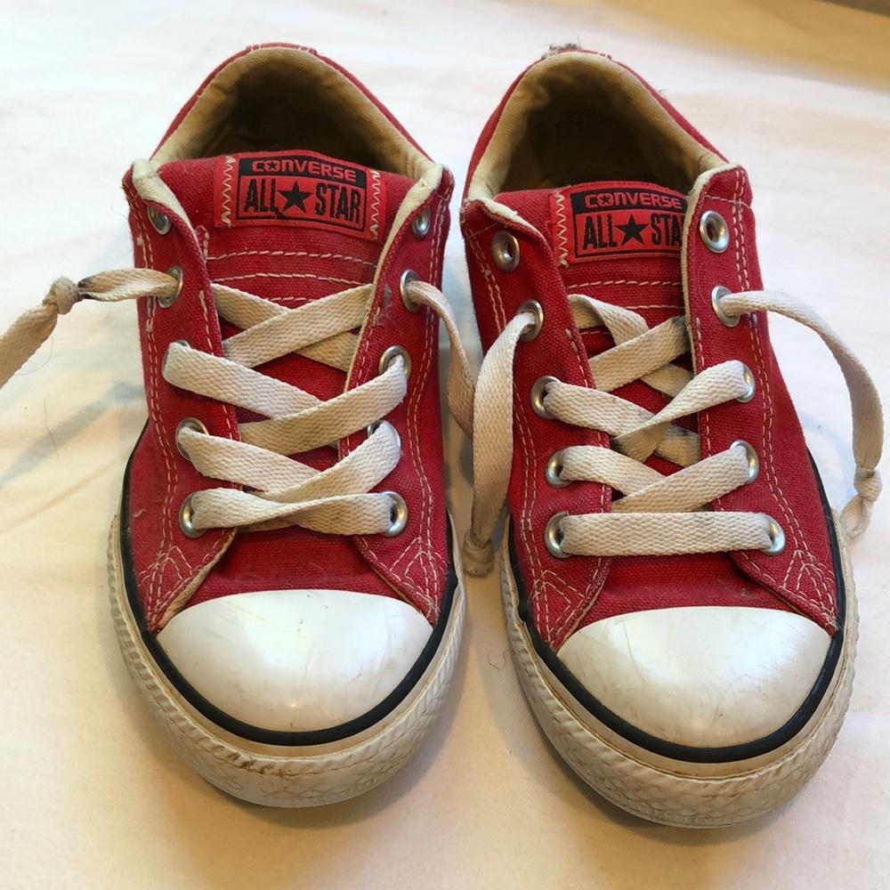Red Boys Converse Size 2